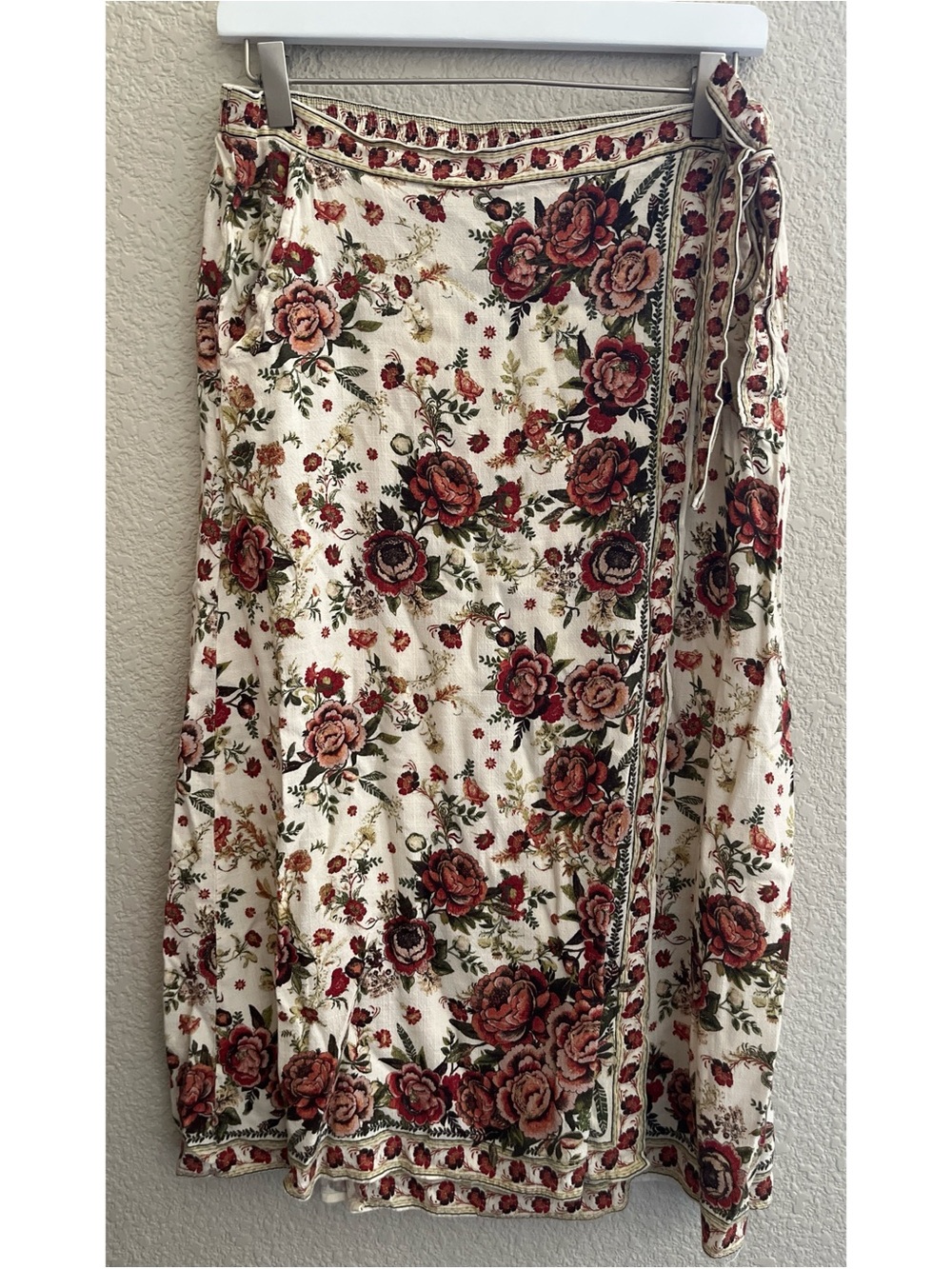 Max Studio Floral Wrap Midi Skirt Women’s Size Large